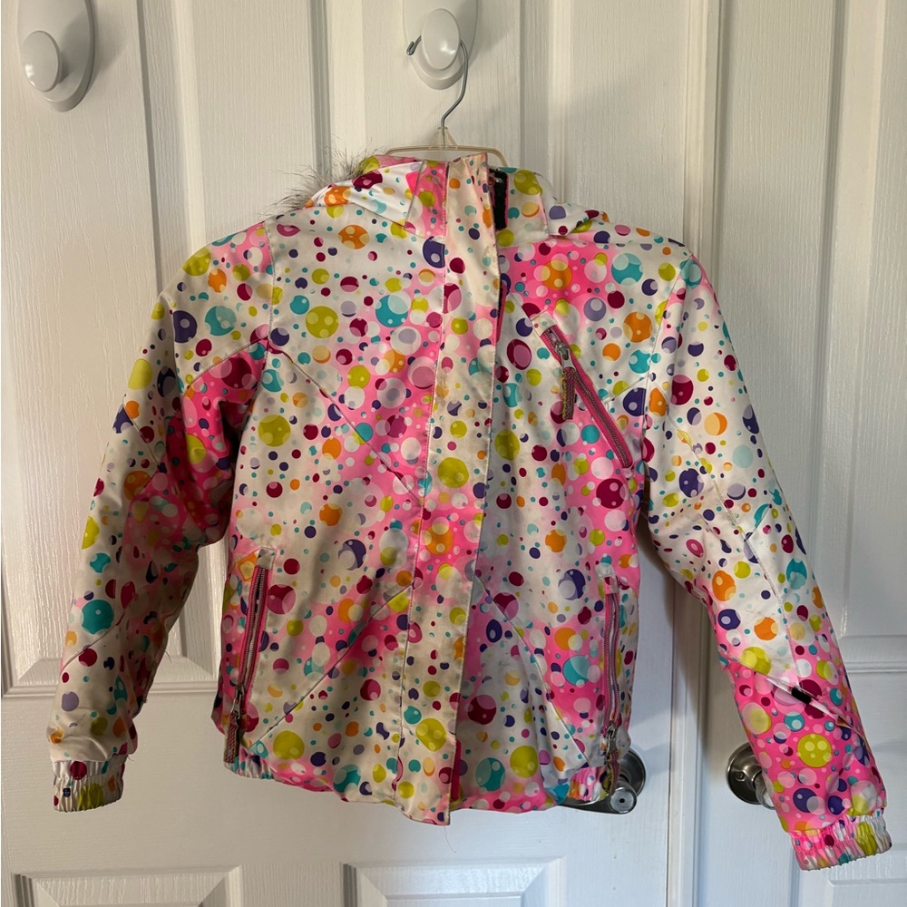 Spyder Kids' Multicolor Polka Dot Ski coat